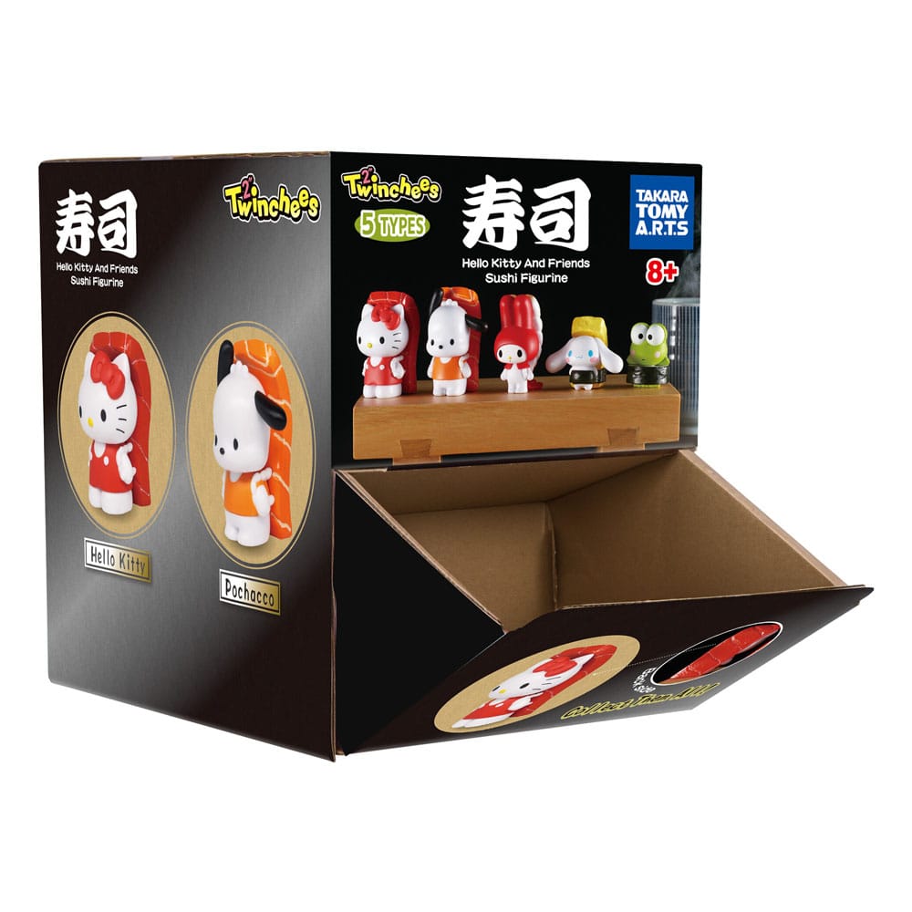 Sanrio Twinchees Mini Figuras Hello Kitty & Friends Sushi Kawai Display 5 cm (24)