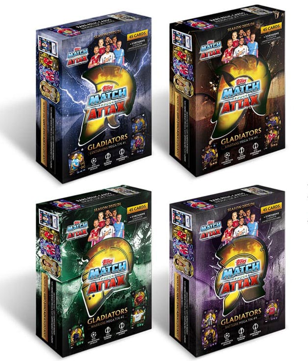 UEFA Champions League Match Attax Trading Cards 2025/26 Mega Tin *Tysk version*