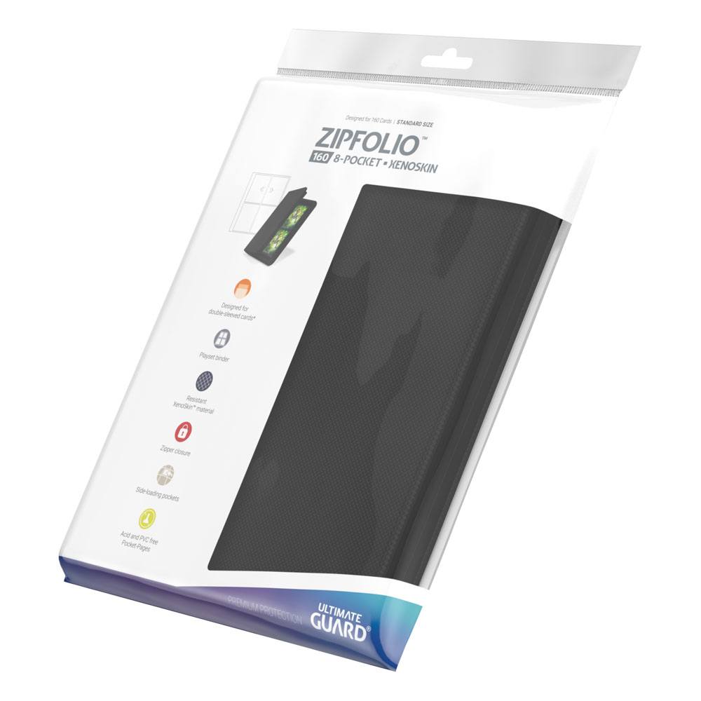 Ultimate Guard Zipfolio 160 8 -lommer Xenoskin - Sort