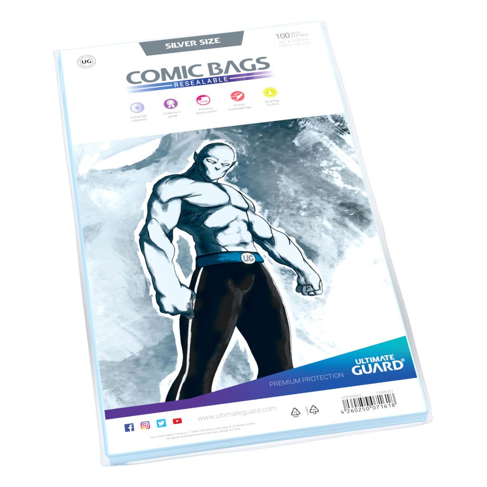Ultimate Guard Comic Poss genlydelige (100) - sølvstørrelse