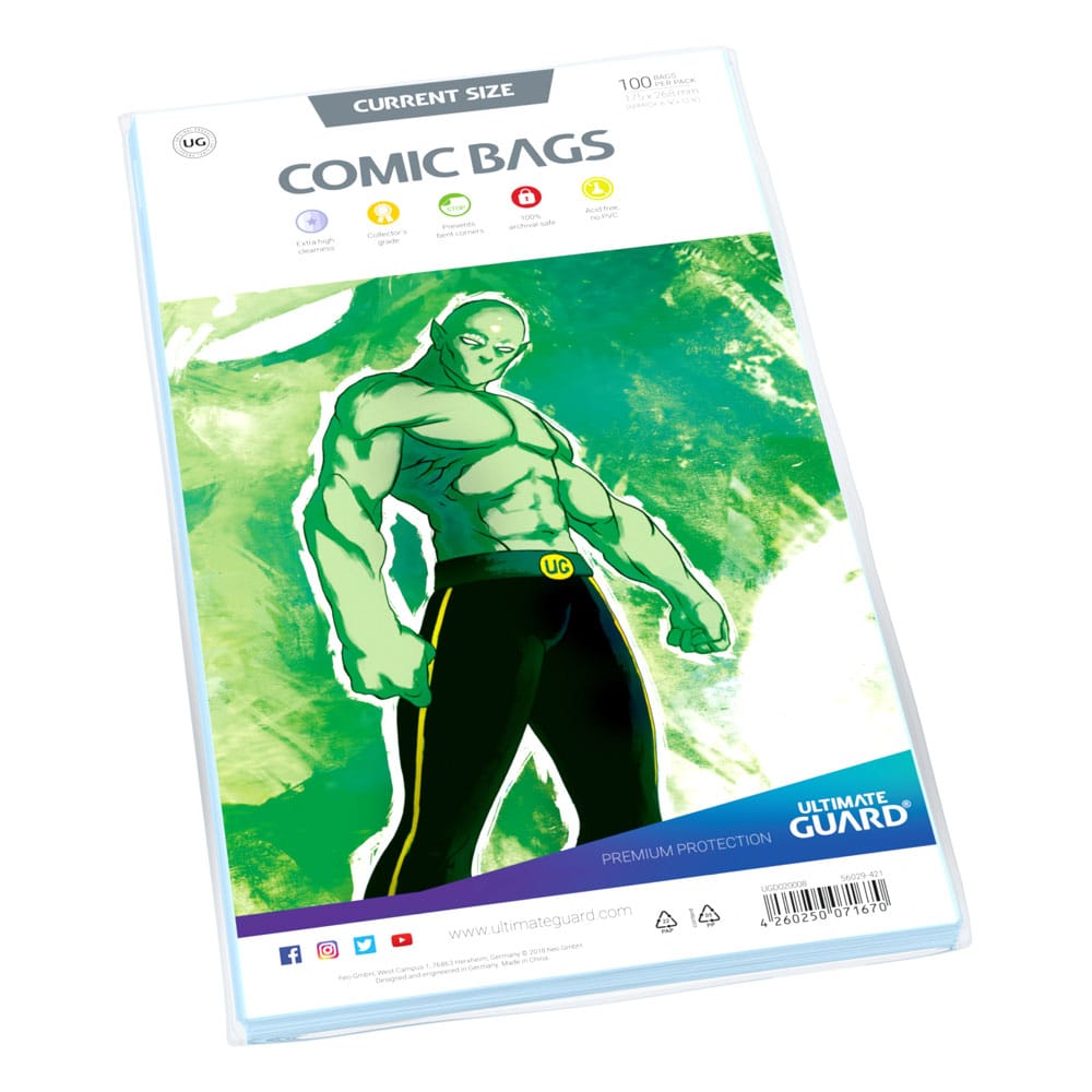 Ultimate Guard Comic Bags Standard (100) - Aktuell storlek