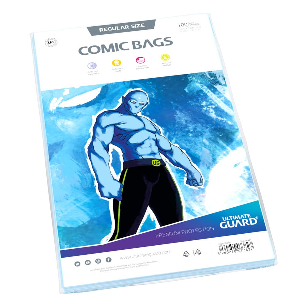 Ultimate Guard Comic Bags Standard (100) - almindelig størrelse