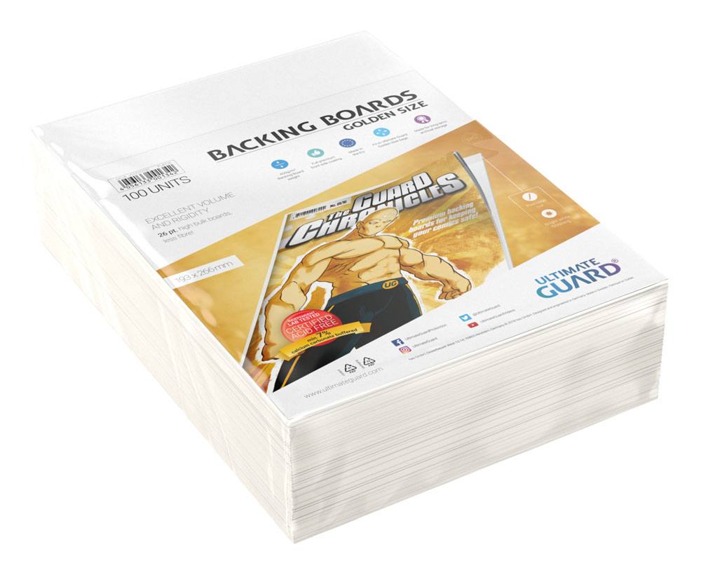 Ultimate Guard Comic Backing Boards (100) - Gylden størrelse