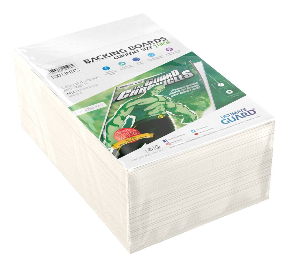 Ultimate Guard Comic Backing Boards (100) - Aktuel størrelse tyk