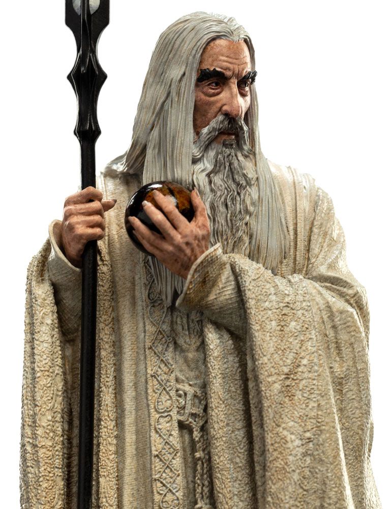 Señor de los anillos Estatua Saruman el blanco 19 cm