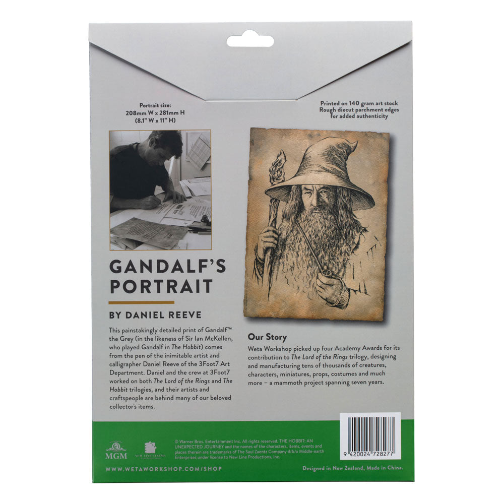 Hobbit Art Print Portrait of Gandalf The Grey 21 x 28 cm