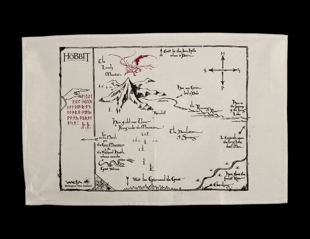 Lo Hobbit Strofinaccio Mappa Thorins 72 cm