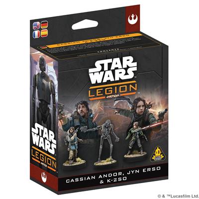 Legión de Star Wars Cassian Andor, Jyn Erso y K-2SO