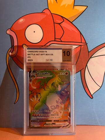 Charizard VMAX FA Battle Set Geschenkbox CS #79 UCG 10