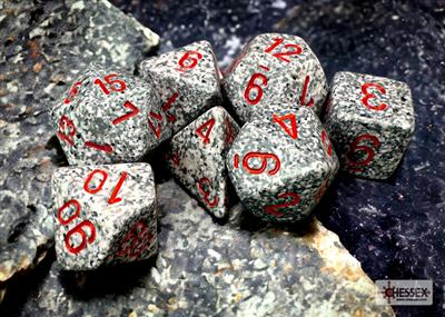 Dice Set Spec Poly Granite (7)