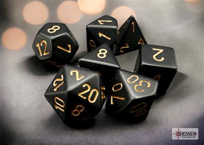 DICE SET OPA Poly Black/Gold (7)