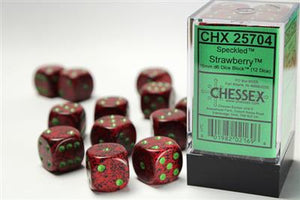 DICE SET SPEC 16mm Strawberry D6 (12)