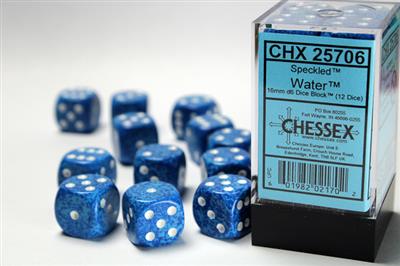 Dice Set Spec 16 mm de agua D6 (12)