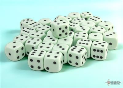 DICE SET OPA PASTEL Green/Black 12mm (36)