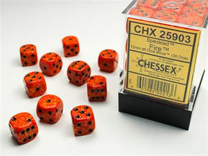 DICE SET SPEC 12mm Fire D6 (36)