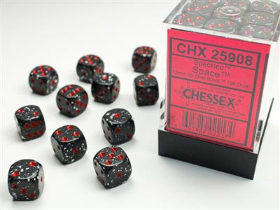 Dice Set Spec 12mm Space D6 (36)