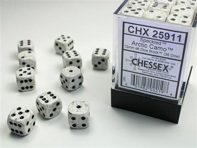 Terningssett Spec 12mm Arctic Camo D6 (36)