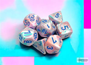 Dice Set Festive Pop Art avec bleu (7)