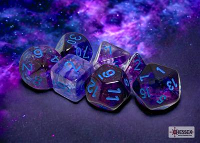 DICE SET NEBULA Luminary Nocturnal/Blue (7)
