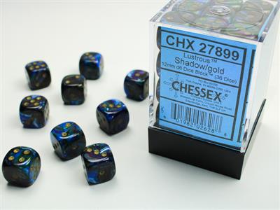 DICE Set Lust 12 mm Shadow-Gold D6 (36)