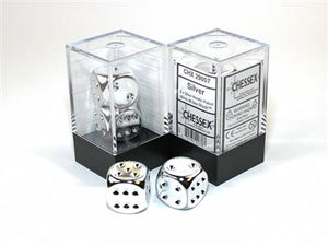 DICE PAR METAL 16MM SILVER D6