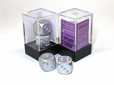 Dobbelsteenpaar Metaal 16mm Aluminium D6