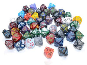 DICE BAG AV 50 ASST. Lös spec poly tiotals 10