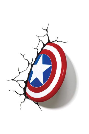 Marvel 3D LED Light Captain America Shield