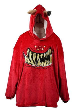 Coperta con cappuccio oversize di Warhammer 40K Squig rossa