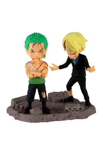 Estatua de PVC One Piece WCF Log Stories Roronoa Zoro y Sanji 8 cm