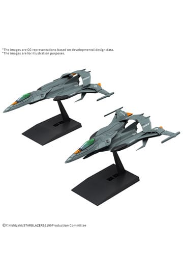 Space Battleship Yamato Mecha Collection DX Plastic Model Kits Type 5 Experimental Space Heavy Strike Fighter Cosmo Python Set of 2