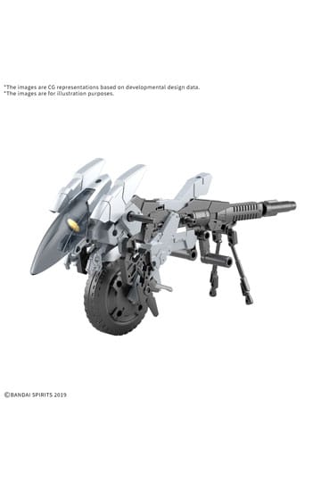 Gundam 30MM Plastic Model Kit 1/144 Extended Armament Vehicle (Metal Cannon Bike Ver.)