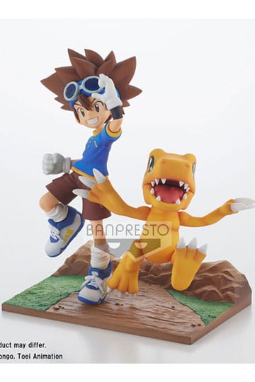 Digimon Adventure Adventure Archives DXF PVC Statue Taichi & Agumon 15 cm