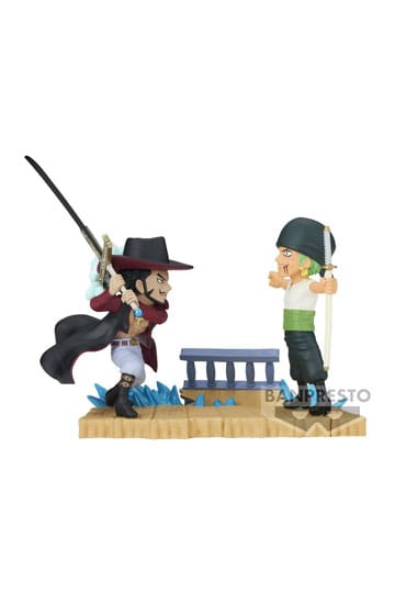 One Piece: World Collectible Figure Log Stories - Roronoa Zoro vs Dracule Mihawk Figure