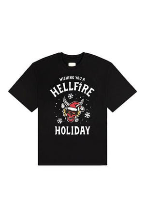 T-shirt Stranger Things vous souhaitant des vacances Hellfire