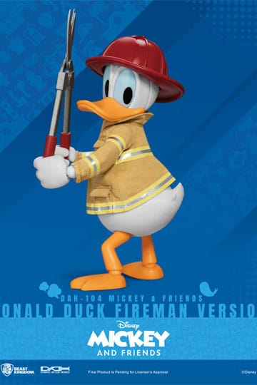 Mickey & Friends Dinamik 8 Kontrat Kahramanları Aksiyon Şekil 1/9 Donald Duck İtfaiyeci Ver. 24 cm