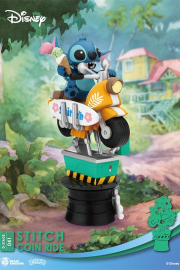 Disney D-Stufe PVC Diorama Stitch Coin Ride 16 cm