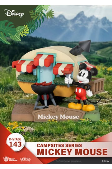 Disney D-Stufe Camping-Serie PVC Diorama Mickey Mouse 10 cm