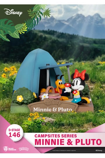 Disney D-Stage Campsite Series PVC Diorama Mini & Pluto 10 cm