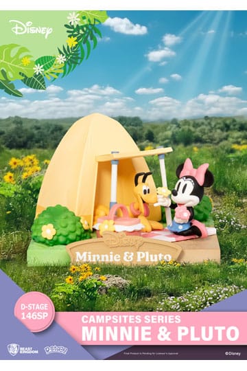 Disney D-Stufe Camping-Serie PVC Diorama Mini & Pluto Special Edition 10 cm