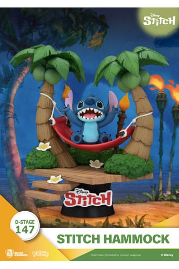 Lilo & Stitch D-STAGE PVC Diorama Stitch Hammock 13 cm