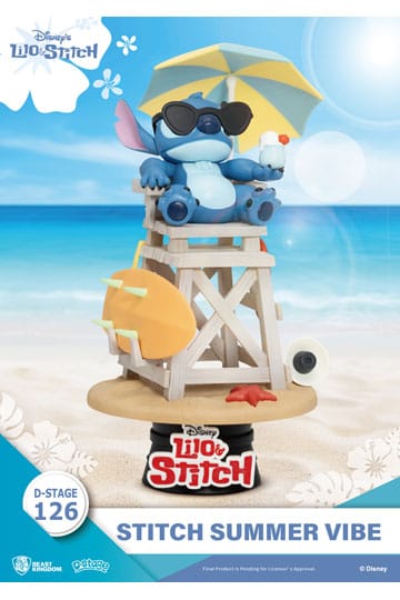 Disney D-Stage PVC Diorama Stitch Summer Vibe 16 cm