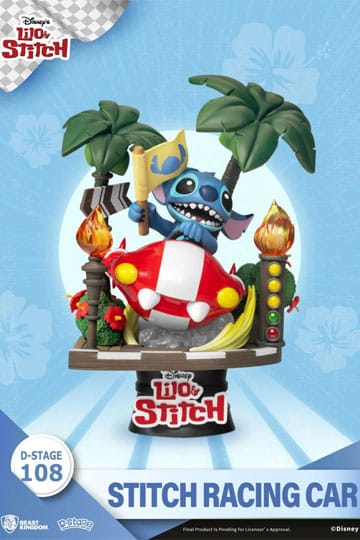 Disney: Lilo & Stitch - Stitch Racing Araba Pvc Diorama