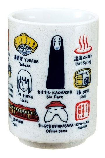 Personnages de tasse de thé japonaise Le Voyage de Chihiro