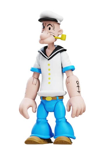 Popeye Action Figur Wave 03 Popeye 1. udseende hvid skjorte