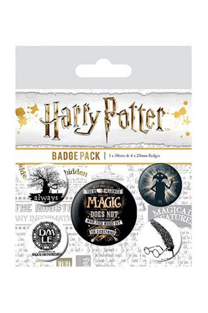 Harry Potter pin-back-knapper 5-pakker symboler