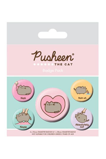 Pushen pin-back-knapper 5-Pack Pushen Nah
