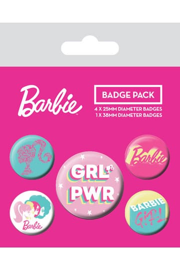 Barbie Pin-Back Buttons 5-Pack Girl Power