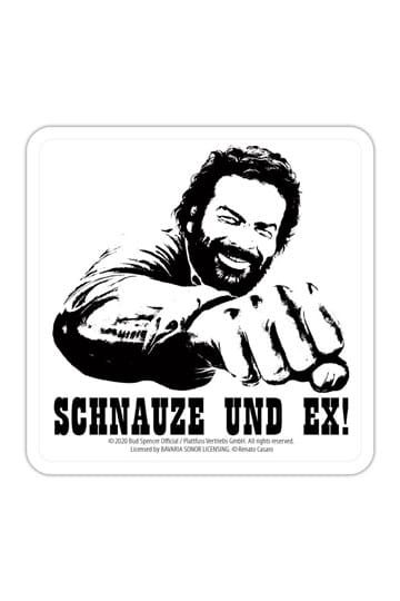 Bud Spencer Tin coasters Schnauze und Ex 10 x 10 cm