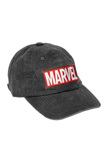 Marvel Baseball Cap Logo Red and White Washed